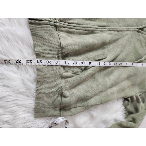 Old Navy Womens‎ Hoodie Sweatshirt Green Loose Fit Long Sleeve V Neck XS - Picture 4 of 5